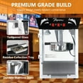 thumbnail image 4 of 12-Ounce Kettle Commercial Tabletop Popcorn Machine, 850W Nostalgia Popcorn Maker With Tempered Glass, Stainless Steel Movie Pop corn Machine for Parties/Events/Home Theater - Black, 4 of 7