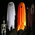 thumbnail image 1 of Luz de Fantasma Colgante de Halloween | Decoración luminosa de jardín 36 pulgadas | Accesorio de tela blanca/naranja espeluznante con LED | Decoración para fiestas de terror interiores y exteriores, 1 of 6