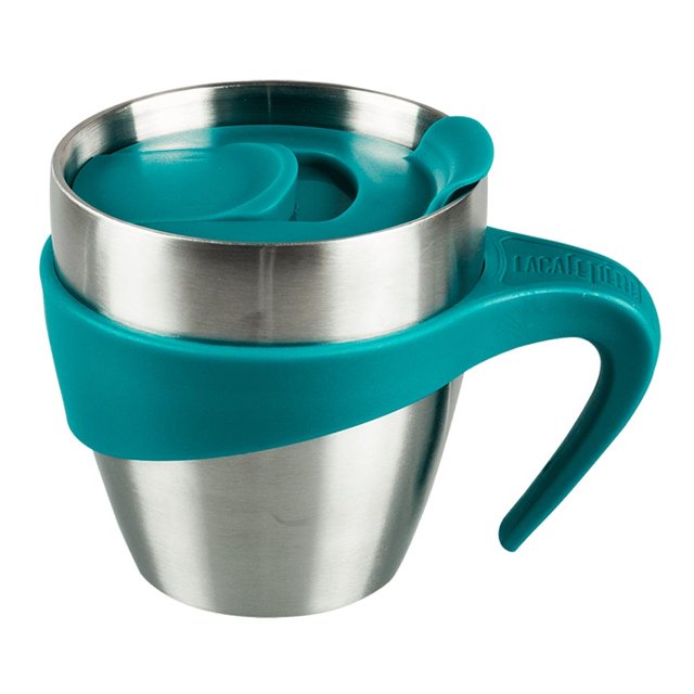 Taza Isotérmica La Cafetiere Vasconia Plateado con Azul 350 ml