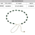 thumbnail image 2 of Topboutique Chain Belt Women Metal Waist Belt Green Metal Link Western Cowgirl Turquoise Chain Belt for Dress Emerald Adjustable Chunky Belt Chain,1 Pc, 2 of 8