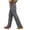 Gray, variant on hoksml Women Drawstring Elastic Waist Straight Cotton Pants Eyelet Embroidery Cutout Ankle Loose Trousers for Daily Wear
