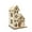 As shown, variant on Wooden Church Model Decorative Building Kit with Cutout Windows and Detailed Facade for Home Display or Craft Projects