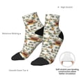 thumbnail image 6 of Rateoe Hawaiian Style Pattern Quarter Crew Socks,Toe Seamed Ankle Socks,Cotton Cushioned Breathable Athletic Crew Sports Socks, 6 of 7