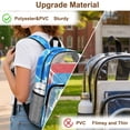 thumbnail image 6 of COEQINE Clear Book Bag for College Travel, 17 Inch See Through Large Backpack for Stadium, PVC Polyester Travel Backpack for Women, Casual Daypack for Work School, Elephant Rainbow Bubble, 6 of 7
