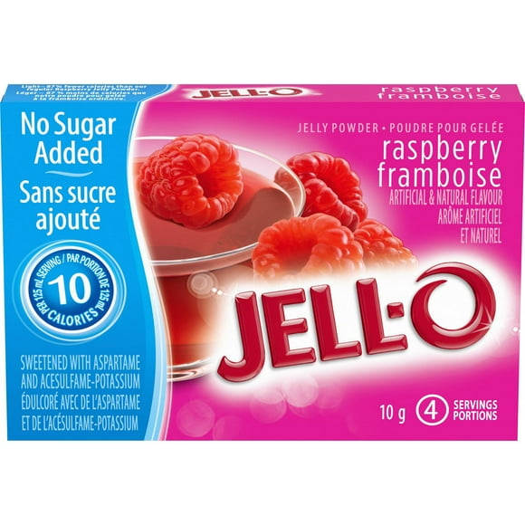 Jell-O Raspberry Jelly Powder Light, Gelatin Mix, 10g