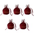 thumbnail image 2 of Bolsa De Dulces De Pascua 5 bolsas de dulces de Pascua con bolsas de dulces con cordón para fiesta de Pascua (rojo) Ndcxsfigh Libre de BPA, 2 of 9