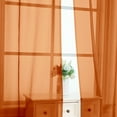thumbnail image 4 of OVZME Orange Sheer Curtains 84 inch Length 2 Panels Set, Semi Transparent Voile Sheer Window Drapes for Bedroom Living Room dining Wedding Party Backdrop, Each 42W x 84L inch, 4 of 8