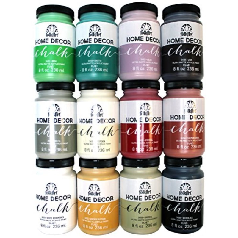 Amazon Com Folkart Home Decor Chalk Furniture Craft Paint In Assorted Colors 8 Ounce Metallic Chalk Home Kitchen