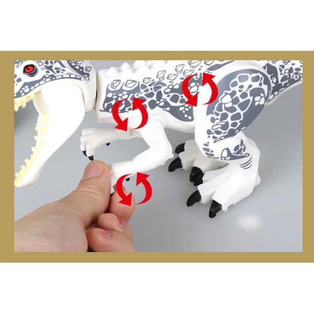 JsLTCustoms White Indominus Rex 6 inch Tall Dinosaur, Action