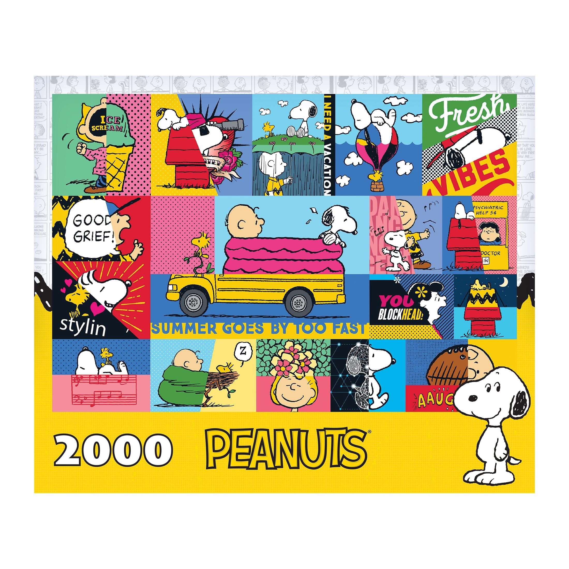 RoseArt Colorluxe 2000-Piece Peanuts Vibes Adult Jigsaw Puzzle