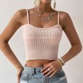 thumbnail image 6 of UYISJ Camisole for Women V Neck Sleeveless Crop Top Spaghetti Strap Ribbed Knit Tank Top, 6 of 6