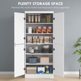 thumbnail image 4 of HOMCOM Kitchen Pantry Storage Cabinet, 6-tier Pantry with 4 Doors, White, 4 of 10
