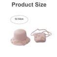 thumbnail image 2 of Conjunto de sombrero y bolso de paja para niñas, sombreros de fiesta de té para niñas, bolsos, gorras de vestir, bolsas, regalo para cumpleaños, verano, viajes en la playa, 2 of 5