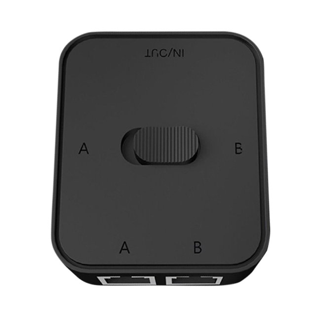 Distribuidor de red Gigabit RJ45 de 2 puertos Interno Externo 2 en 1 salida/1 en 2 salidas Kuymtek Para estrenar