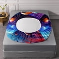thumbnail image 5 of Astronaut Twin XL Size Fitted Sheet Set,Galaxy Outer Space Bed Sheet Set for Kids,3Pcs Dreamy Planets Rose Printed Astronaut Cartoon Fitted Sheet with 2 Pillowcases, 5 of 8