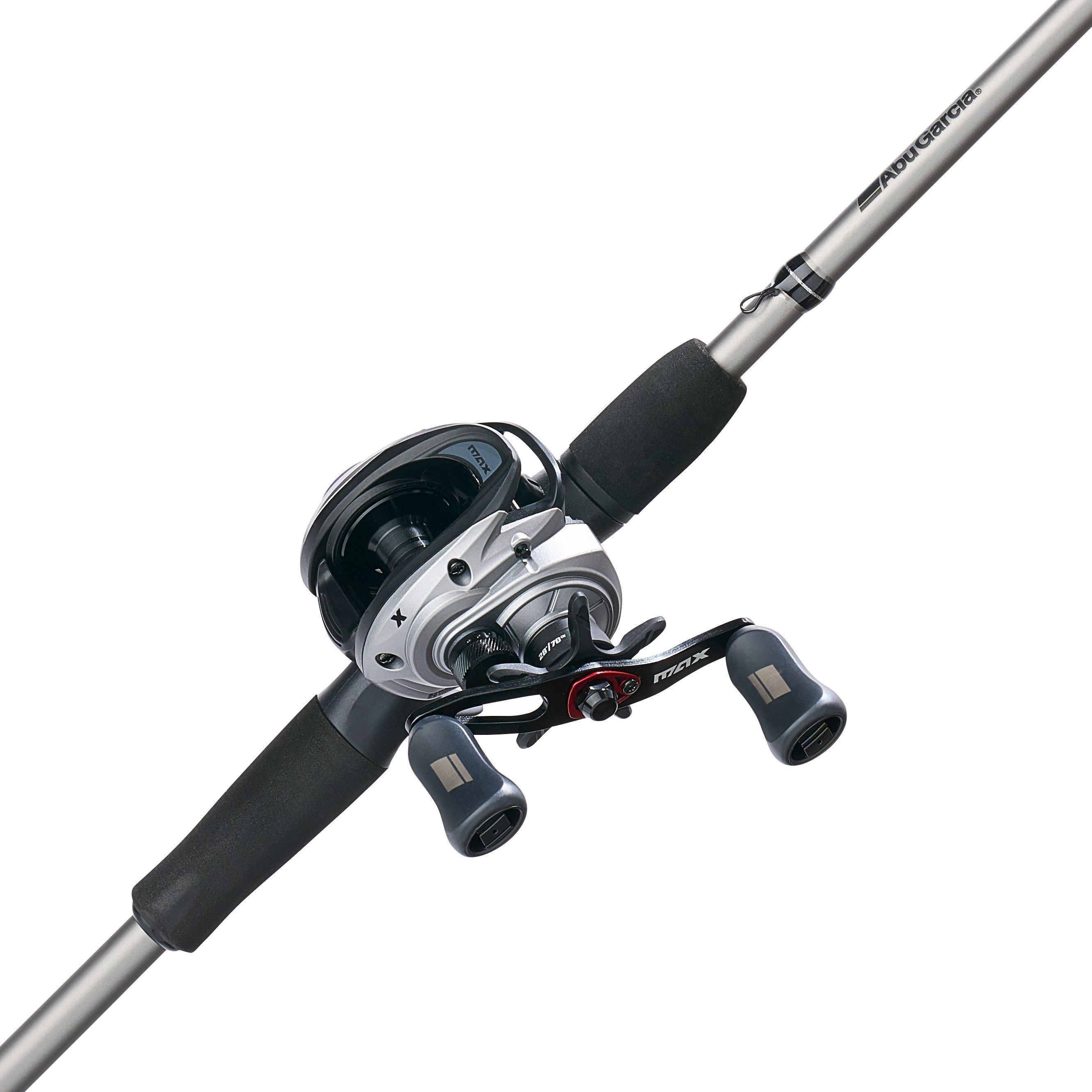 Abu Garcia Max X Baitcast Fishing Combo, 6'6" Medium Rod, Right-Handed Reel