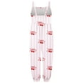 thumbnail image 4 of MIXUE Girls Jumpsuits & Rompers Kids Summer Cherry Print Spaghetti Strap Sleeveless Overalls Bodysuits Streetwear,Pink,7-8 Years, 4 of 4