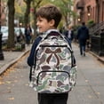 thumbnail image 4 of Yspwyqan School Backpack for Teens Girls, Blue Grey Jungle Camo Bow Large School Backpack 17 Inch 600D, Fits 15.6 Laptop Lightweight Bag for Back to School, 4 of 7