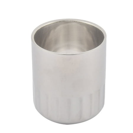 Household Cylindrical Stainless Steel Milk Water Cup Drink Mug Sliver