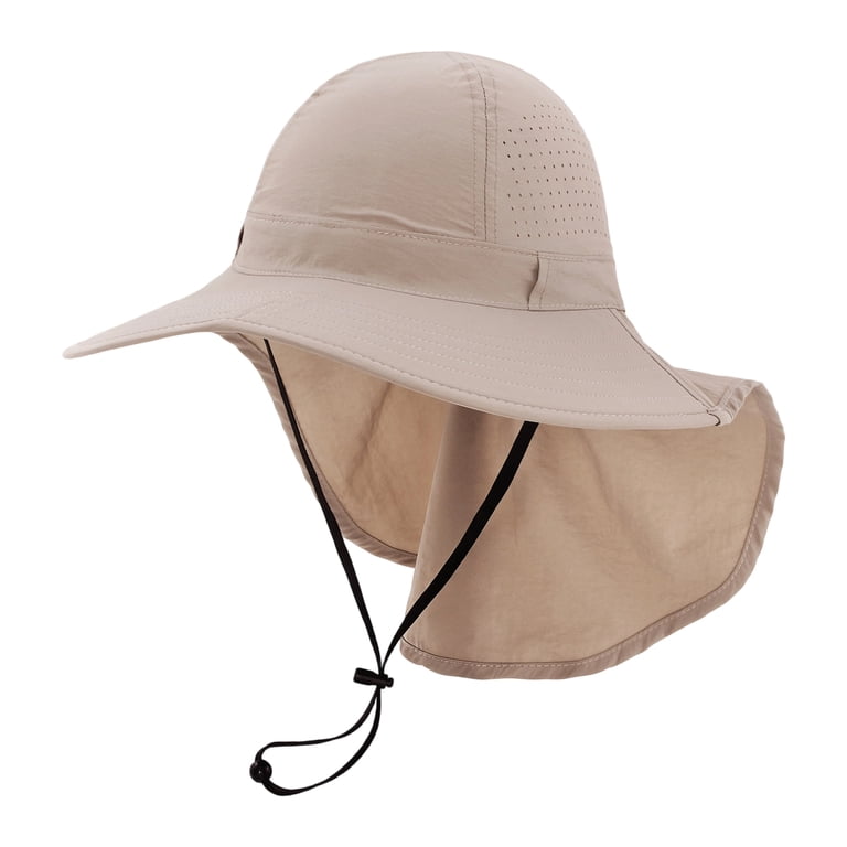 Sun Hat for Men Women with Neck Flap Ponytail Hole, Wide  display picture 2
