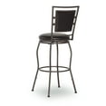 thumbnail image 6 of Linon Townsend 3-Piece Full Back Metal Bar & Counter Stool, 24"-30" Adjustable Seat Height, Dark Brown Finish with Faux Leather round seats, 6 of 20