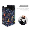 thumbnail image 3 of Yayeee Freestanding Laundry Hamper with Handle Collapsible Large Storage Basket for Clothes, Dark Blue Christmas, 3 of 7