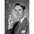 thumbnail image 2 of Portrait of mid adult man smoking cigarette Poster Print (24 x 36), 2 of 4