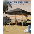 thumbnail image 4 of Carpa 3x3m (10x10 FT), Blanco - Refugio Plegable Portátil con Marco de Acero, Ideal para Patio, Jardín, Eventos, Playa y Fiestas (Incluye Bolsa de Transporte), 4 of 6