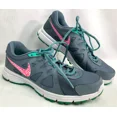 thumbnail image 1 of Nike Revolution 2 Women's Size 8 Running Lace Up Shoe Grey w/ Pink / Teal, 1 of 6