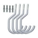 thumbnail image 2 of Juego de 4 ganchos para colgar en la pared, ganchos para ropa, sombreros, Gris, 2 of 7