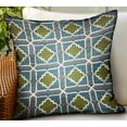 thumbnail image 2 of Plutus Shamrock Gem Blue, Green Geometric Luxury Outdoor/Indoor Throw Pillow Double sided 18" x 18", 2 of 2