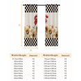 thumbnail image 6 of Sunflowers Rooster Blackout Curtains for Bedroom, Farmhouse Vintage Beige Burlap Plaid Thermal Insulated Kitchen Drapes with Grommets, Light Blocking Window Treatment, 2 Panels 52" x 72", 6 of 7
