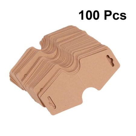 

necklace paper tags 100pcs Necklace Display Cards Necklace Folding Cards for DIY Jewelry Earrings Ear Studs (Black)