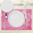 thumbnail image 3 of Ambesonne Pale Pink Place Mats Set of 4, Mosaic Fractal Style, Standard Size, Magenta Fuchsia, 3 of 6