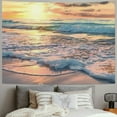 thumbnail image 2 of Fenyluxe  Beach Sunrise Wave Tropical Coastal Ocean Scene Beachy Tapestry Wall Hanging Sunset Hawaiian Wall Decor Summer Sea Seaside Seashore Skyline for Bedroom Dorm Living Room 60x50inch, 2 of 6