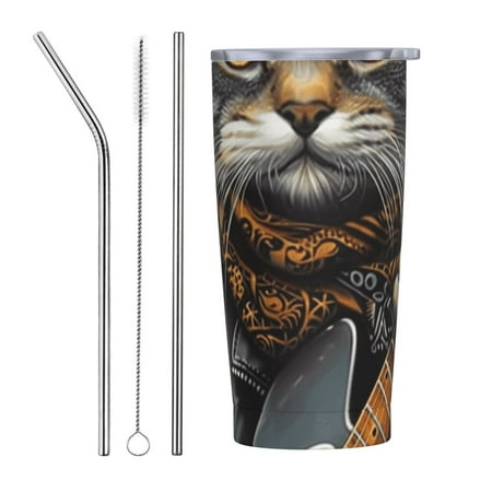 

Abstract animal art cup 20 ounce car cup stainless steel insulated travel cup