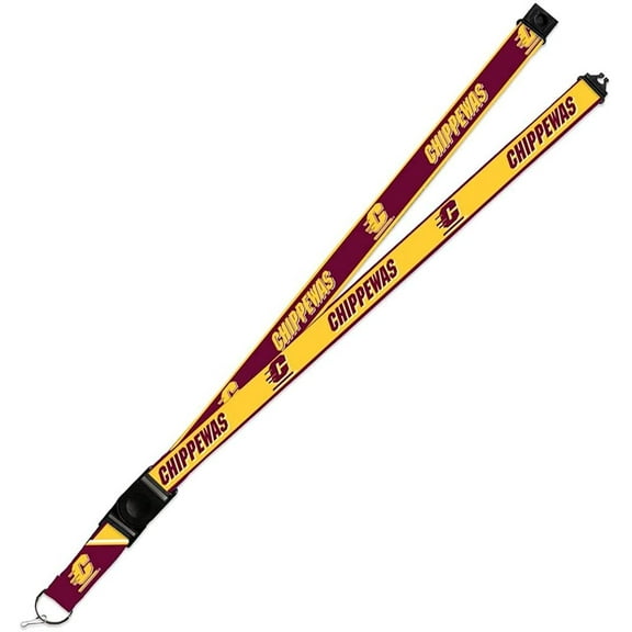 Central Michigan Chippewas Lanyard Keychain 2-sided Breakaway Clip University