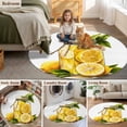 thumbnail image 6 of Summer Yellow Lemons Round Area&nbsp;Rug 3ft Fruits in Bottle Hand Painted Non-Slip&nbsp;Washable Circle Rugs Soft Felt Indoor Floor Mat for Bedroom Kitchen Living Room Bathroom, 6 of 9