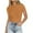 Orange, variant on LYXSSBYX Plus Size Womens Shirts Women's Casual Solid Color Short-Sleeved Crew-Neck Top
