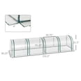 thumbnail image 5 of Outdoor Lighting Outsunny Mini Greenhouse, Portable 13' L x 3' W x 2.5' H Tunnels, 4 Roll-Up Zip Doors, UV Waterproof PVC Cover, Steel Frame, Green,Outdoor String Lights, 5 of 5