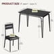thumbnail image 5 of 5 piece rectangular negra dining mesa set con 4 sillas para 4 - ideal para para dining room, 5 of 5