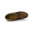 thumbnail image 4 of Unique Bargains Women's Side Zipper Block Heel Ankle Boots Leopard 9, 4 of 8
