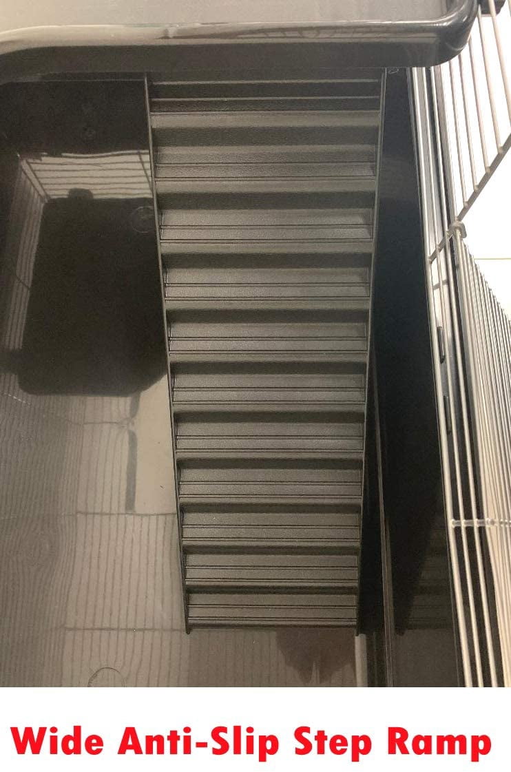 My First Home Two-Levels Guinea Pig Hamster Habitat With Tight 3/8-Inch Bar Spacing for Exotics Pet Hedgehog Gerbil Rat Mice Rodent