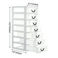 7 Clear Plastic Drawer Organizers Stackable Units for Office/Bathroom