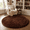 Coffee, variant on HOISUN 4'x4' Washable Gray Purple Round Shaggy Area Rug for Bedroom, Soft Plush Rug with TPR Backing