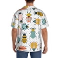 thumbnail image 3 of Yiaed Colorful Insects Print Mens Casual Wrinkle Free Shirts Short Sleeve Button Down Summer Stretch Dress Shirt-XX-Large, 3 of 5