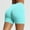 Mint Green1, variant on Ovzne Women's High Waist Yoga Shorts Breathable Compression Fitness Biker Shorts with Tummy Control for Gym, Running, Yoga and Everyday Wear,Blue,L