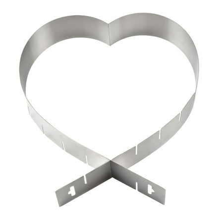 

Frcolor Adjustable Cake Slicer Cutter Stainless Steel Mousse Layered Cake Mold Baking Ring (Heart Shape)