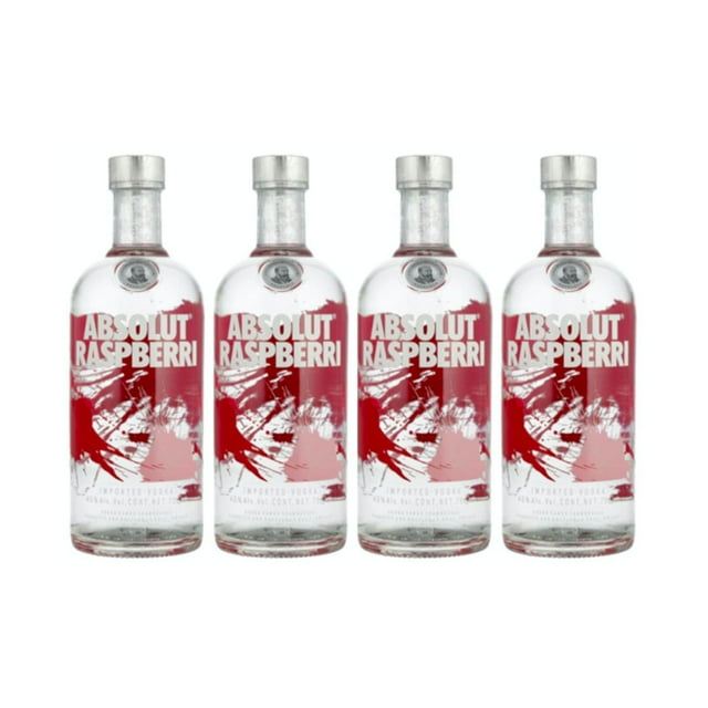 Pack de 4 Vodka Absolut Rasperri 750 ml