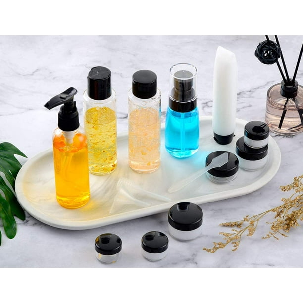 Kit de voyage (5 flacons en PET) Transparent | Bleu Libellule Kit de voyage (5 flacons en PET) Transparent | Bleu Libellule